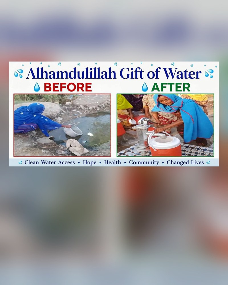 Hand pump and clean water for 13 families